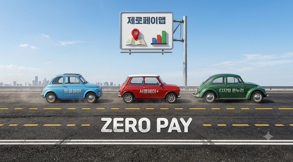 비플페이 제로페이 차이 개념도: 제로페이, 서울페이플러스, 비플페이, 온누리상품권 의미